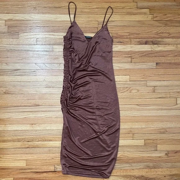 ZARA Brown Slip Dress - Picture 3 of 12